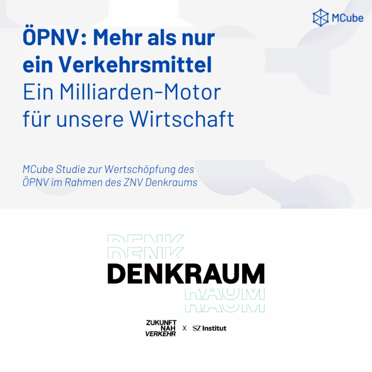 Titelbild der ZNV Denkraum Studie "ÖPNV: Mehr als nur ein Verkehrsmittel - Ein Milliarden-Motor für unsere Wirtschaft"
